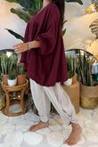Made in Italy Santos Artist Smock Bordeaux /14 =